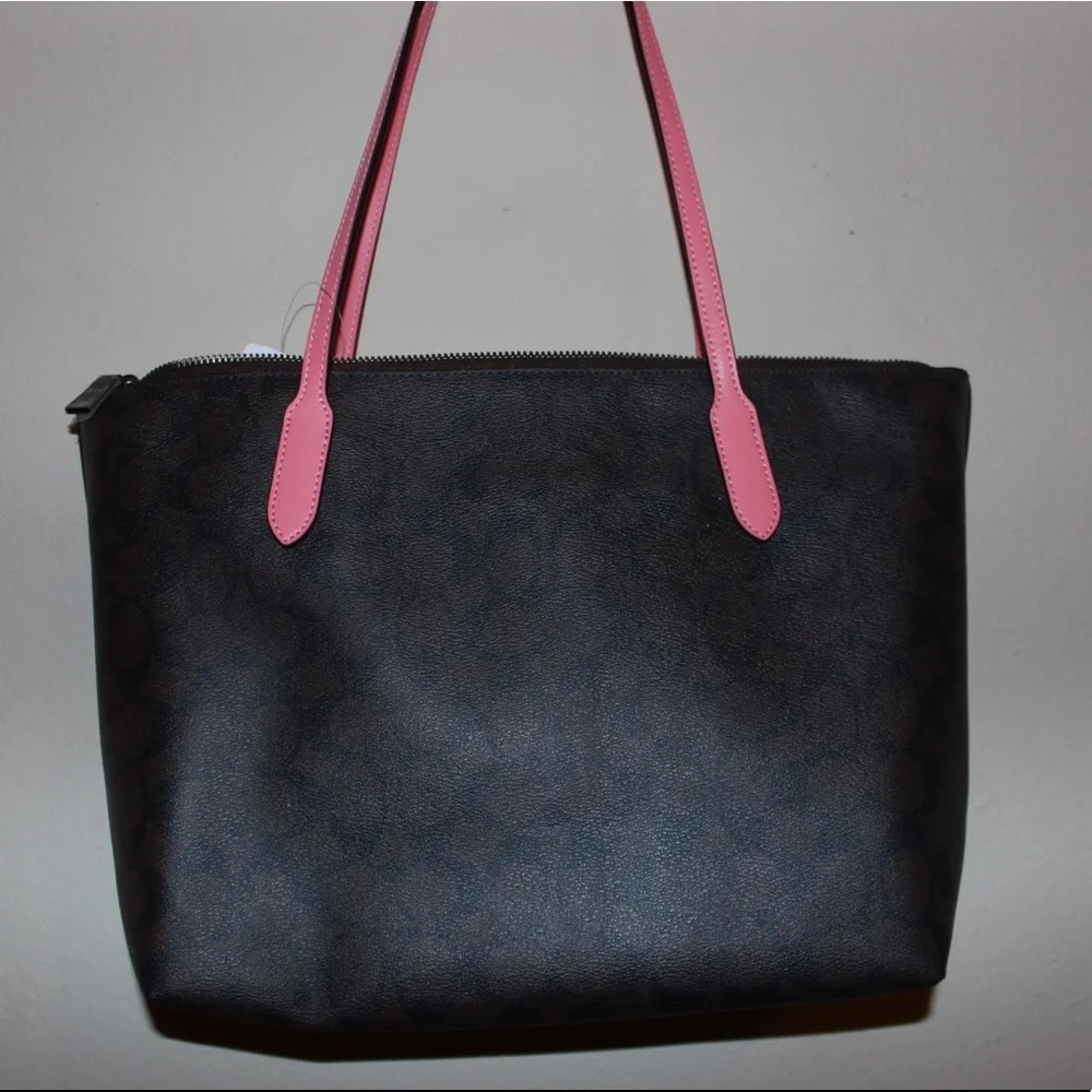 Brown and Pink Coach purse - Picture 3 of 8